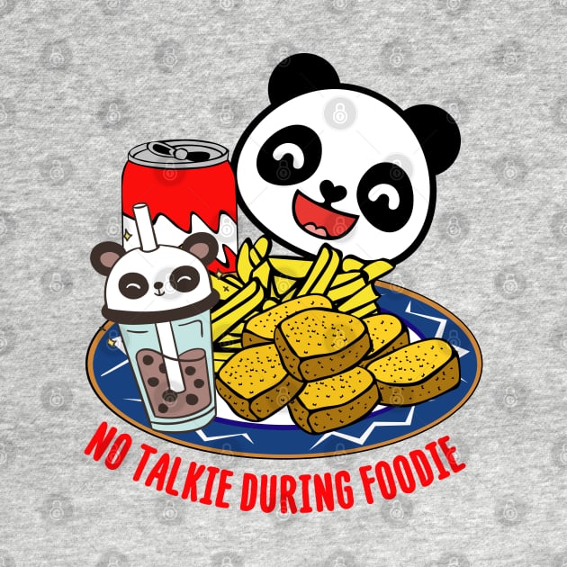 Funny Hungry Panda Bear Cute Foodie by Praizes